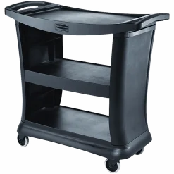 Rubbermaid® Executive Service Cart, 38"H x 21"W x 39"D, Black