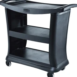 Rubbermaid® Executive Service Cart, 38"H x 21"W x 39"D, Black
