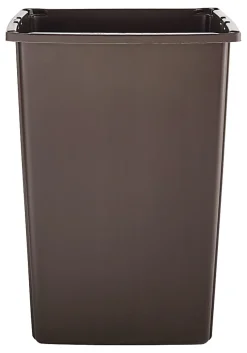 Rubbermaid® Glutton Rectangular Plastic Waste Container, 56 Gallons, 31 1/8"H x 25 1/2"W x 22 3/4"D, Brown