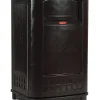 Rubbermaid Plaza Indoor/Outdoor Waste Container, Rectangular, 50 Gal, Black