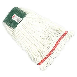 Rubbermaid Premium Web Foot Shrinkless Wet Mop, Medium 5" Headband, White