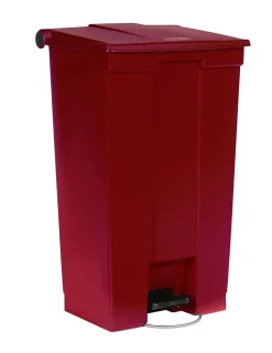 Rubbermaid® Rectangular Plastic Step-On Waste Container, 23 Gallons, 32 1/2" x 19 3/4" x 16 1/8", Red