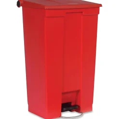 Rubbermaid® Rectangular Plastic Step-On Waste Container, 23 Gallons, 32 1/2" x 19 3/4" x 16 1/8", Red