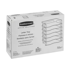 Rubbermaid® Regeneration Letter Tray, 2 3/4"H x 9"W x 15 1/4"D, Black, 1 Pack Of 6 Trays