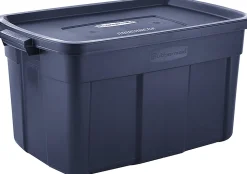 Rubbermaid® Roughneck Tote, 31-Gallon, Dark Indigo Metallic