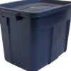 Rubbermaid® Roughneck Totes, 18-Gallon, Dark Indigo Metallic