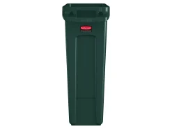 Rubbermaid® Slim Jim Rectangular Polyethylene Vented Waste Receptacle, 23 Gallons, Green