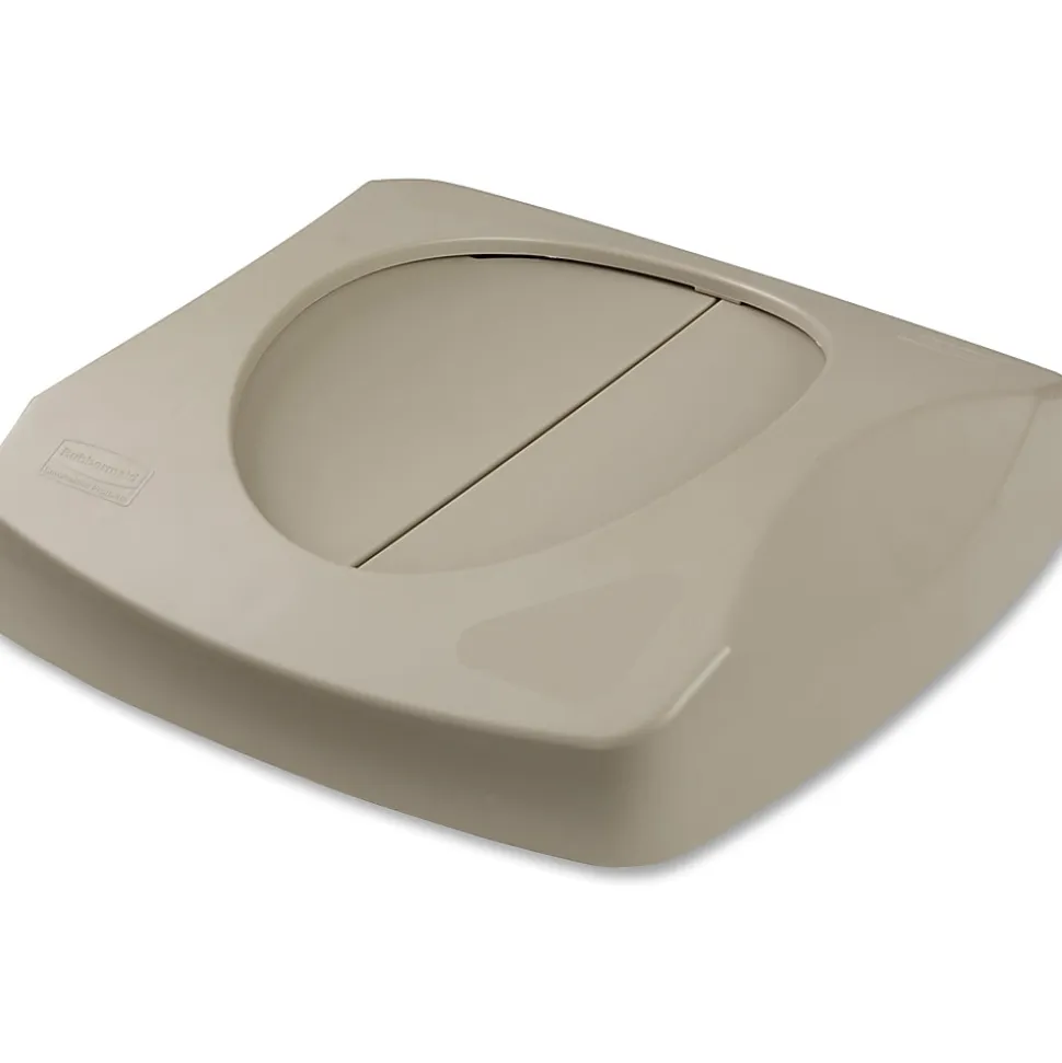 Rubbermaid® Tilt Top For Square Waste Container, 31 1/2" x 24" x 24", Beige