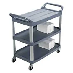 Rubbermaid Xtra Utility Cart, 37 4/5"H x 40 3/5"W x 20"D, Black
