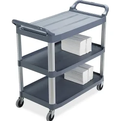 Rubbermaid Xtra Utility Cart, 37 4/5"H x 40 3/5"W x 20"D, Gray
