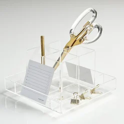 Russell & Hazel Acrylic Carousel Organizer, 4-1/4”H x 8”W x 8”D, Clear