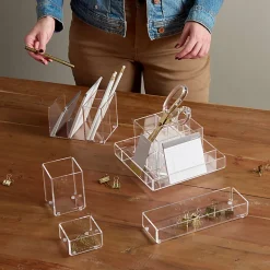 Russell & Hazel Acrylic Carousel Organizer, 4-1/4”H x 8”W x 8”D, Clear