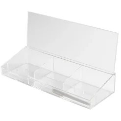 Russell & Hazel Acrylic Dry-Erase Desktop Organizer, 2-1/2”H x 14”W x 5”D, Clear