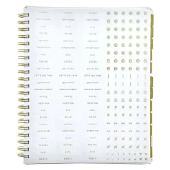 2026 Russell & Hazel Weekly Planner, 9" x 11", Bone, January To December 2026, 105851