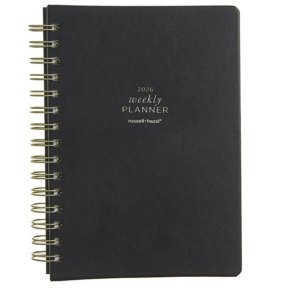 2026 Russell & Hazel Weekly Planner, 6" x 8", Black, January To December, 105855