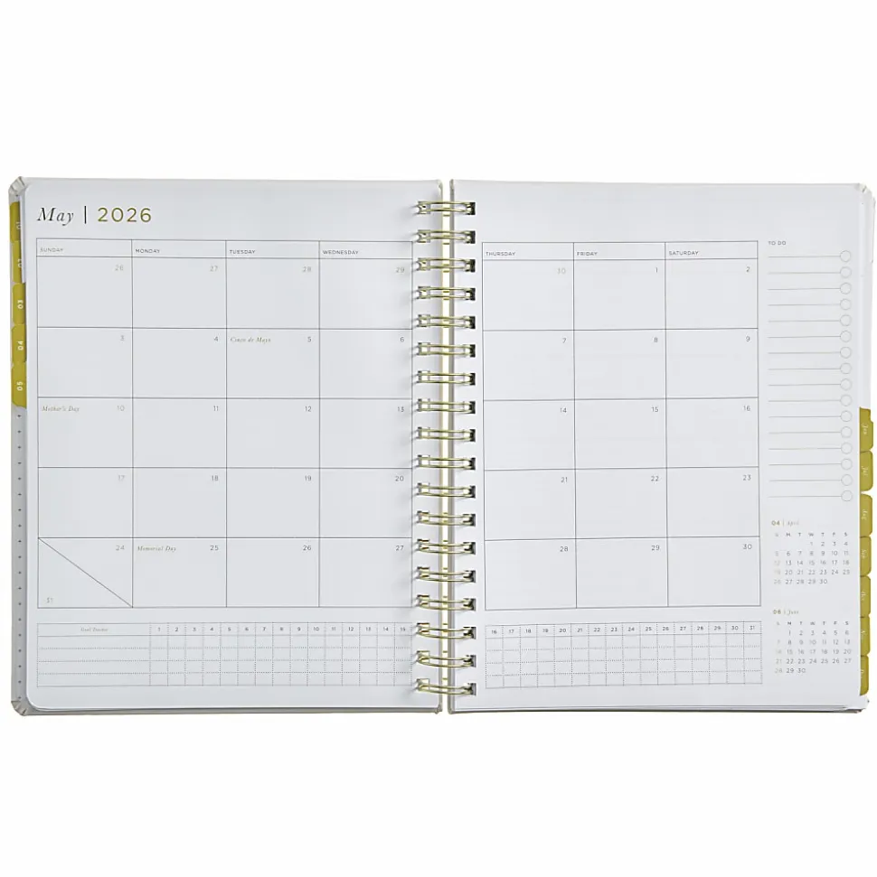 2026 Russell & Hazel Weekly Planner, 8" x 9", Bone, January To December, 105854