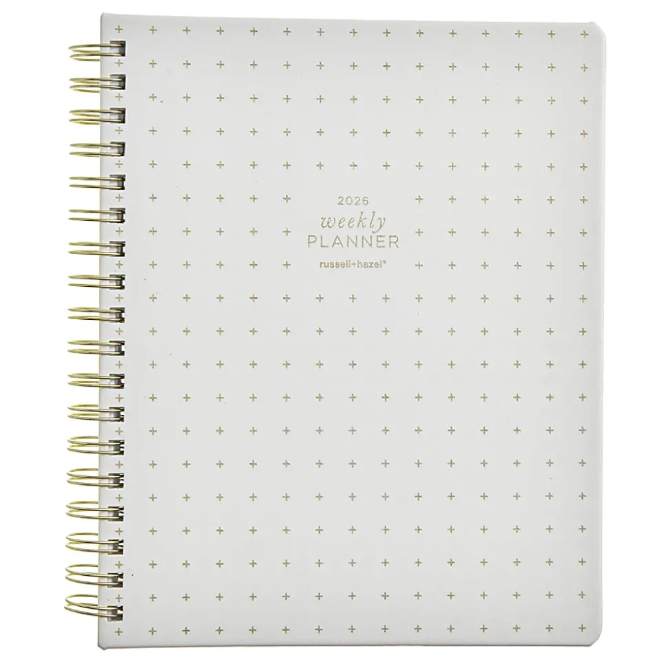 2026 Russell & Hazel Weekly Planner, 8" x 9", Bone, January To December, 105854