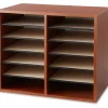 Safco® Adjustable Literature Organizer, 9" x 11 1/2" x 2 3/8", Cherry