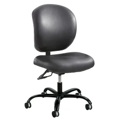Safco® Alday™ 24/7 Task Chair, Faux Leather, Black