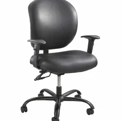 Safco® Alday™ 24/7 Task Chair, Faux Leather, Black