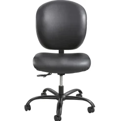 Safco® Alday™ 24/7 Task Chair, Faux Leather, Black