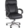 Safco® Big & Tall Bonded Leather High-Back Chair, Black
