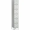 Safco® 6-Box Single-Column 2-Tone Locker With Legs, 78"H x 18"W x 12"D, Gray