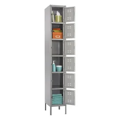Safco® 6-Box Single-Column 2-Tone Locker With Legs, 78