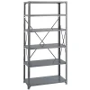 Safco® Commercial Steel Shelf Pack, 75"H x 36"W x 18"D, 6 Shelves, Gray