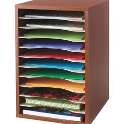 Safco® Compact Adjustable Shelf Organizer, 16" x 10 13/16" x 12", Cherry