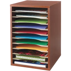 Safco® Compact Adjustable Shelf Organizer, 16" x 10 13/16" x 12", Cherry