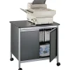 Safco® Deluxe Machine Stand, 30 1/8"H x 32"W x 24 1/2"D, Black/Silver