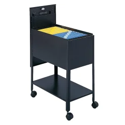 Safco® Extra Deep Letter Tub File, 28-1/4"H x 13-1/2"W x 24-3/4"D, Black