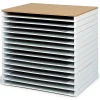 Safco® Giant Stack Trays, 3"H x 39"W x 26"D, White, Pack Of 2