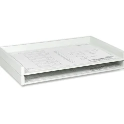 Safco® Giant Stack Trays, 3"H x 39"W x 26"D, White, Pack Of 2
