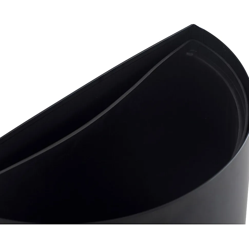 Safco® Half-Round Receptacle, 12.5 Gallons, Black