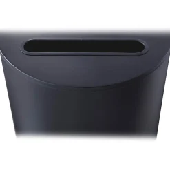Safco® Half-Round Receptacle, 12.5 Gallons, Black