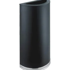 Safco® Half-Round Receptacle, 12.5 Gallons, Black
