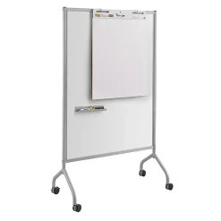 Safco® Impromptu® Full Magnetic Dry-Erase Whiteboard Screen, 42" x 72", Steel Frame With Gray Finish