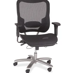 Safco® Lineage™ Big & Tall Mesh Task Chair, Black/Silver