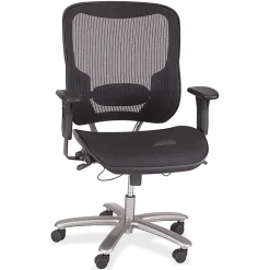 Safco® Lineage™ Big & Tall Mesh Task Chair, Black/Silver