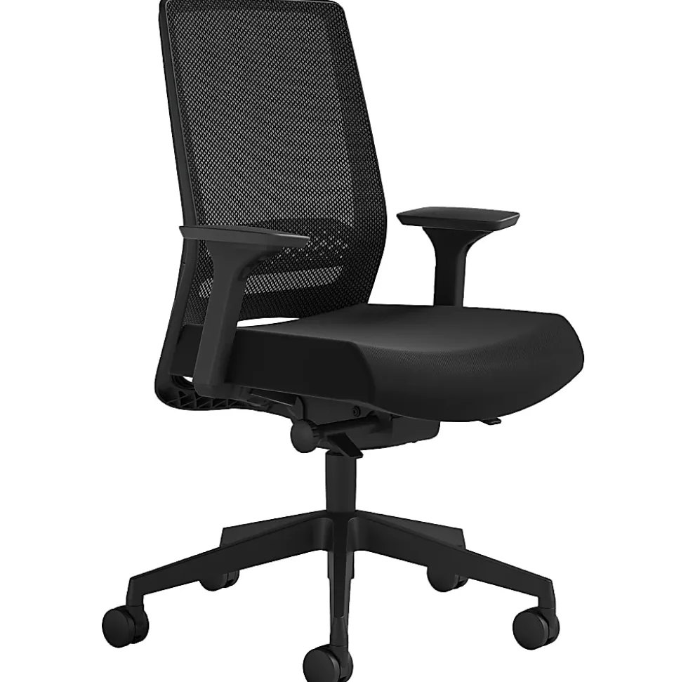 Safco® Medina Deluxe Ergonomic Mesh High-Back Desk Chair, Black