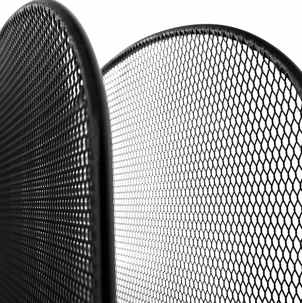 Safco Mesh Desk Organizers, 5 Compartment(s), 2", 8.3"H x 12.5"W x 11.3"D, Desktop, Black, Steel, 1Each