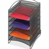 Safco® Onyx™ 6-Compartment Mesh Literature Organizer, Black