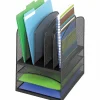 Safco® Onyx™ Mesh Desk Organizer, 3 Horizontal/5 Upright, 13" H x 11½" W x 9½" D, Black