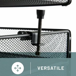Safco® Onyx™ Mesh Hanging Organizer, 5-Section Horizontal, Black