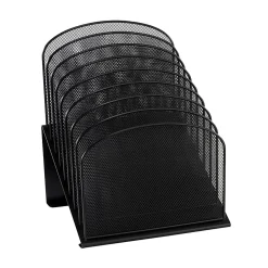 Safco® Onyx Mesh 8-Tier Desk Organizer, 14"H x 11 3/4"W x 10 3/4"D, Black