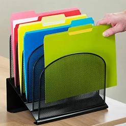 Safco® Onyx Mesh 5-Tier Desk Organizer, 12