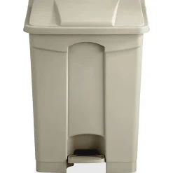 Safco Plastic 17 Gallon Step-on Wastebasket, Tan