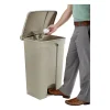 Safco® Plastic Step-On Receptacle, 23 Gallon, Tan